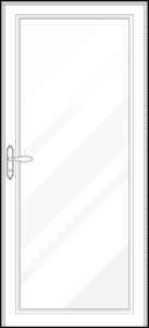 Decorator™ full glass decorative storm doors