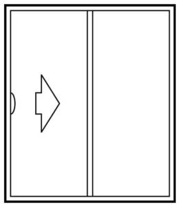 Vinyl patio sliding exterior doors