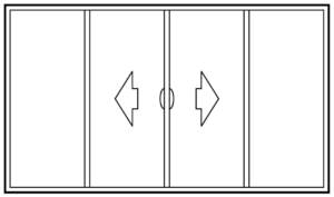 Aeris™ wood-clad vinyl exterior sliding doors